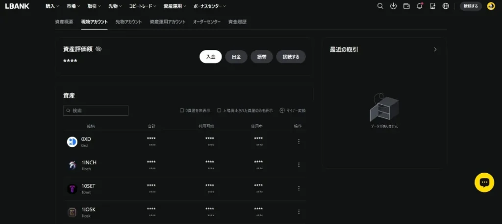 コードを入力してメール認証を行うとLBankのアカウントを作成